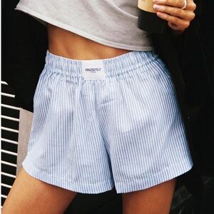 💙SOLD ON DEPOP 💙Princess Polly Sincar Boxer Shorts Blue striped